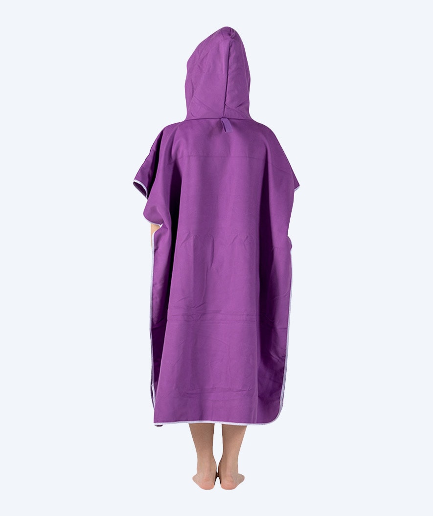 Watery bathing poncho for junior (6-15) - Microfiber - Purple