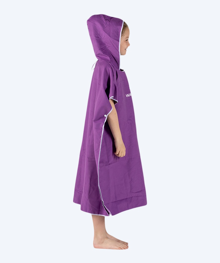 Watery bathing poncho for junior (6-15) - Microfiber - Purple