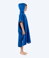 Watery bathing poncho for junior (6-15) - Microfiber - Royal Blue