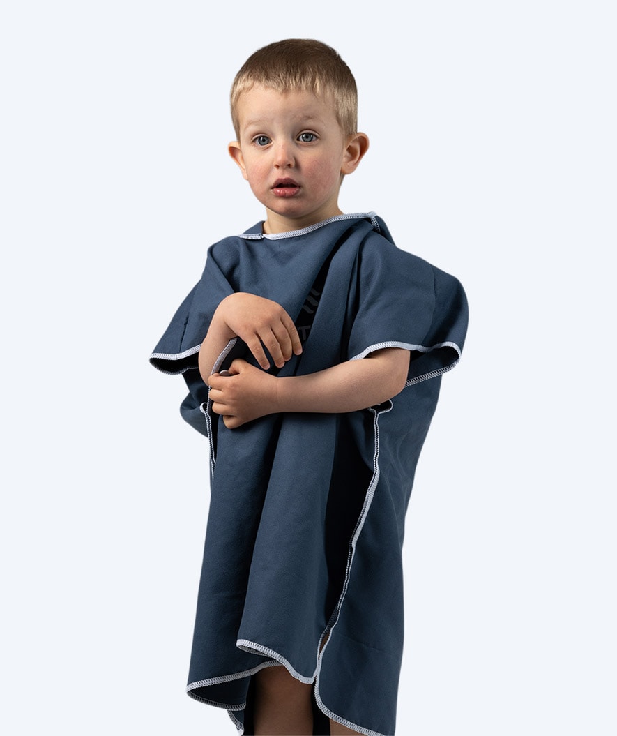 Watery bathing poncho for kids (1-6) - Microfiber - Dark blue