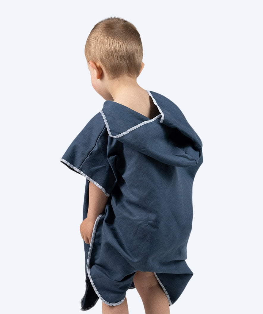 Watery bathing poncho for kids (1-6) - Microfiber - Dark blue
