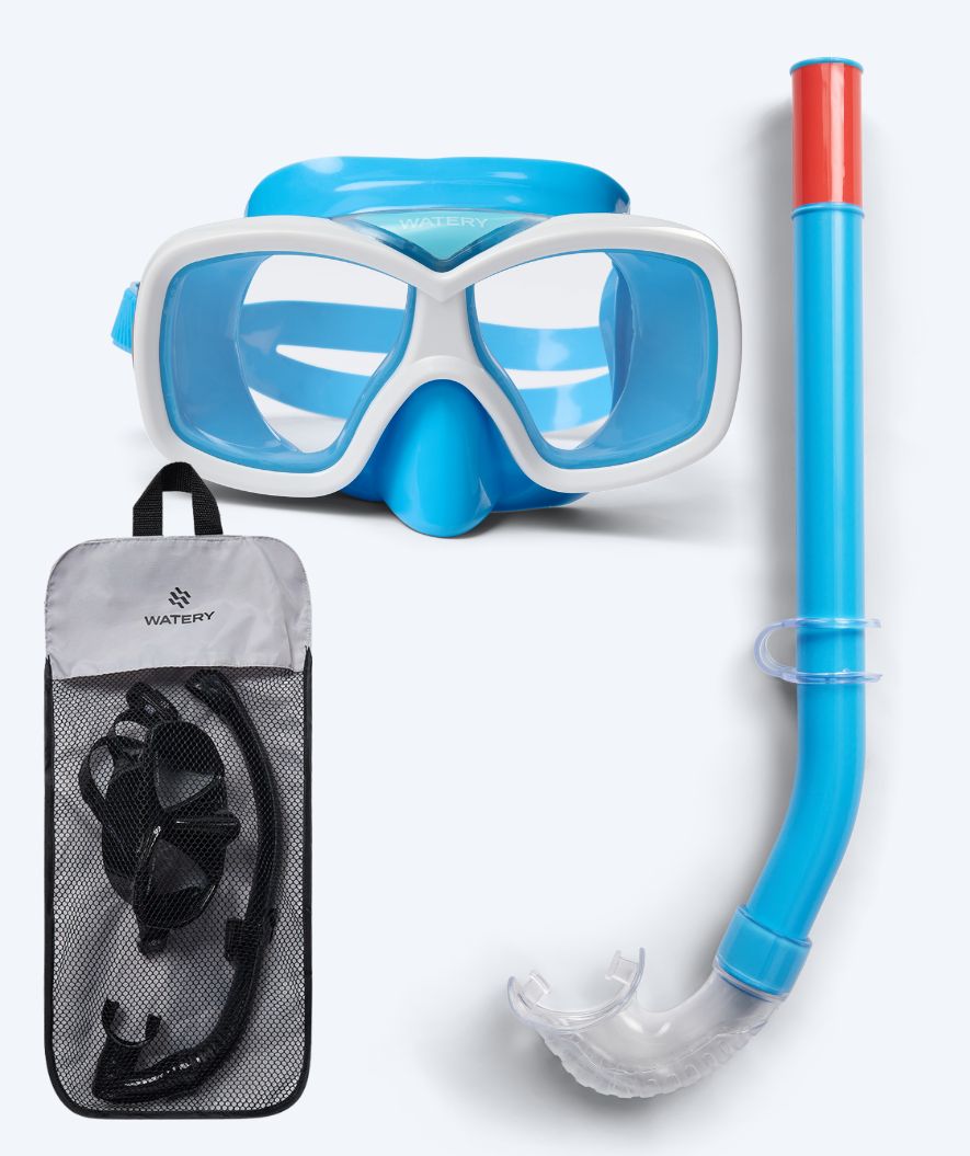 Watery Combo snorkel set for junior (8-15) - Misu - Blue