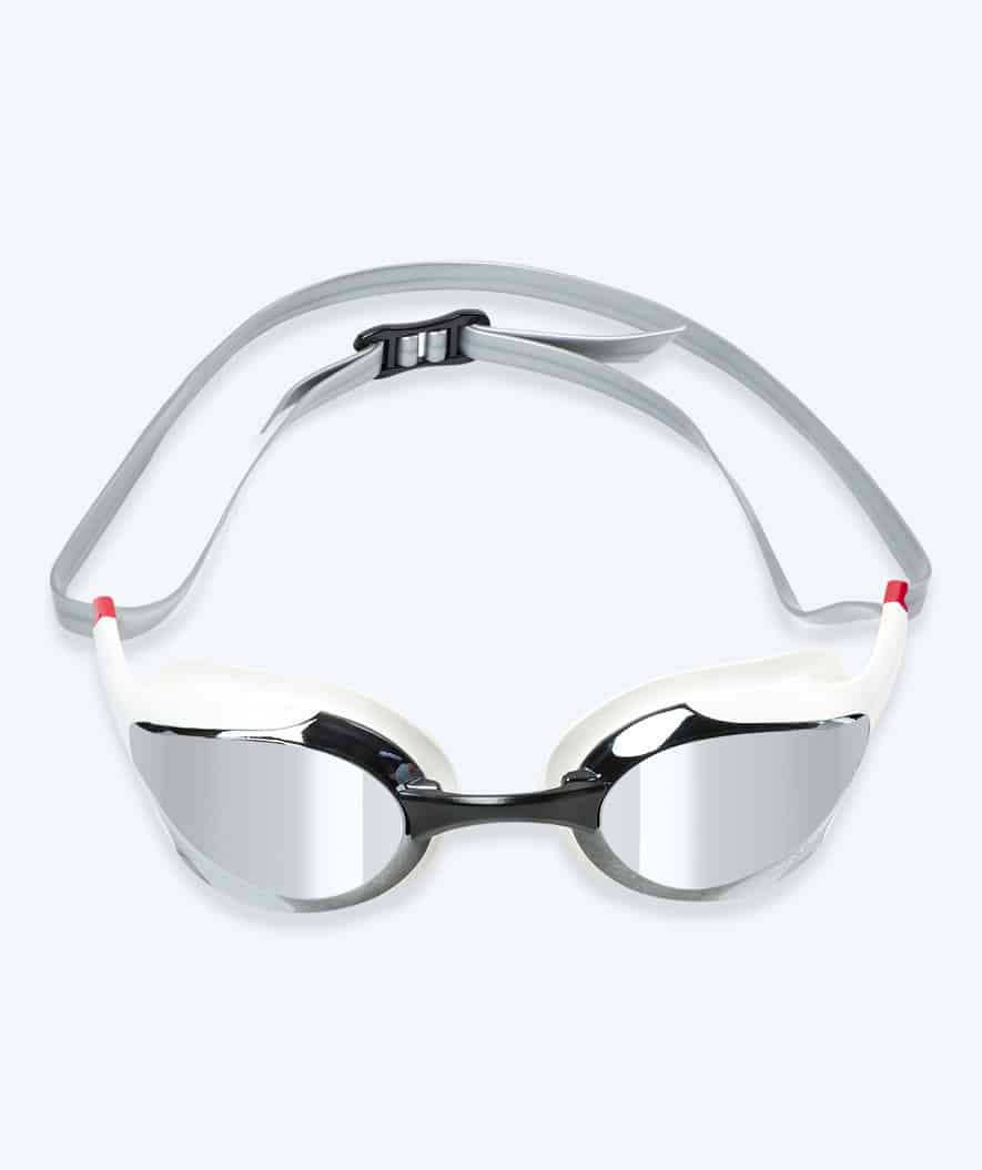 Watery Elite swimming goggles - Murphy Mirror - White/silver