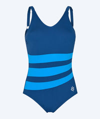 Watery padded swimsuit for women - Mystique Stripes - Dark Blue