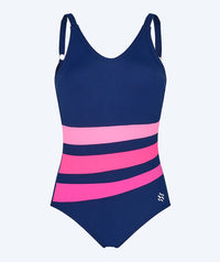 Watery swimsuits with inserts for women - Mystique Stripes - Pinky