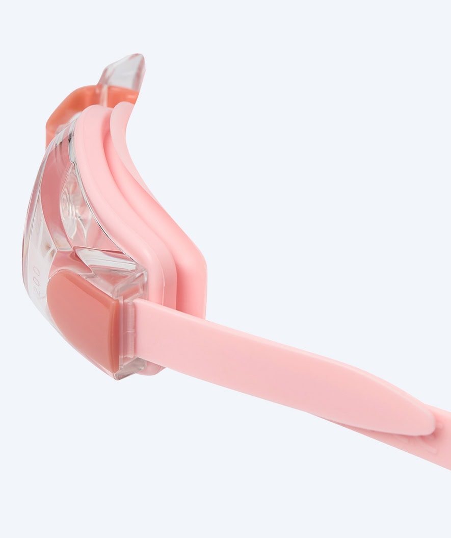 Watery nearsighted prescription swim goggles for adults - (-2.0) to (-5.0) - Naida - Pink
