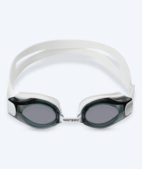 Watery nearsighted prescription swim goggles for adults - (-2.0) to (-5.0) - Naida - White (Smoke lens)