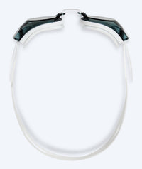 Watery nearsighted prescription swim goggles for adults - (-2.0) to (-5.0) - Naida - White (Smoke lens)