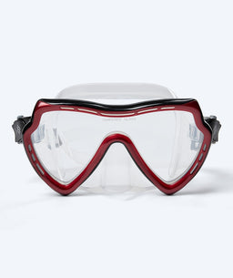 Watery diving mask for adults (from 15 years) - Nebula - Black/red