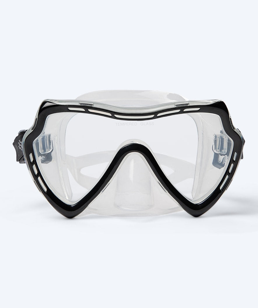 Watery diving mask for adults (from 15 years) - Nebula - Black