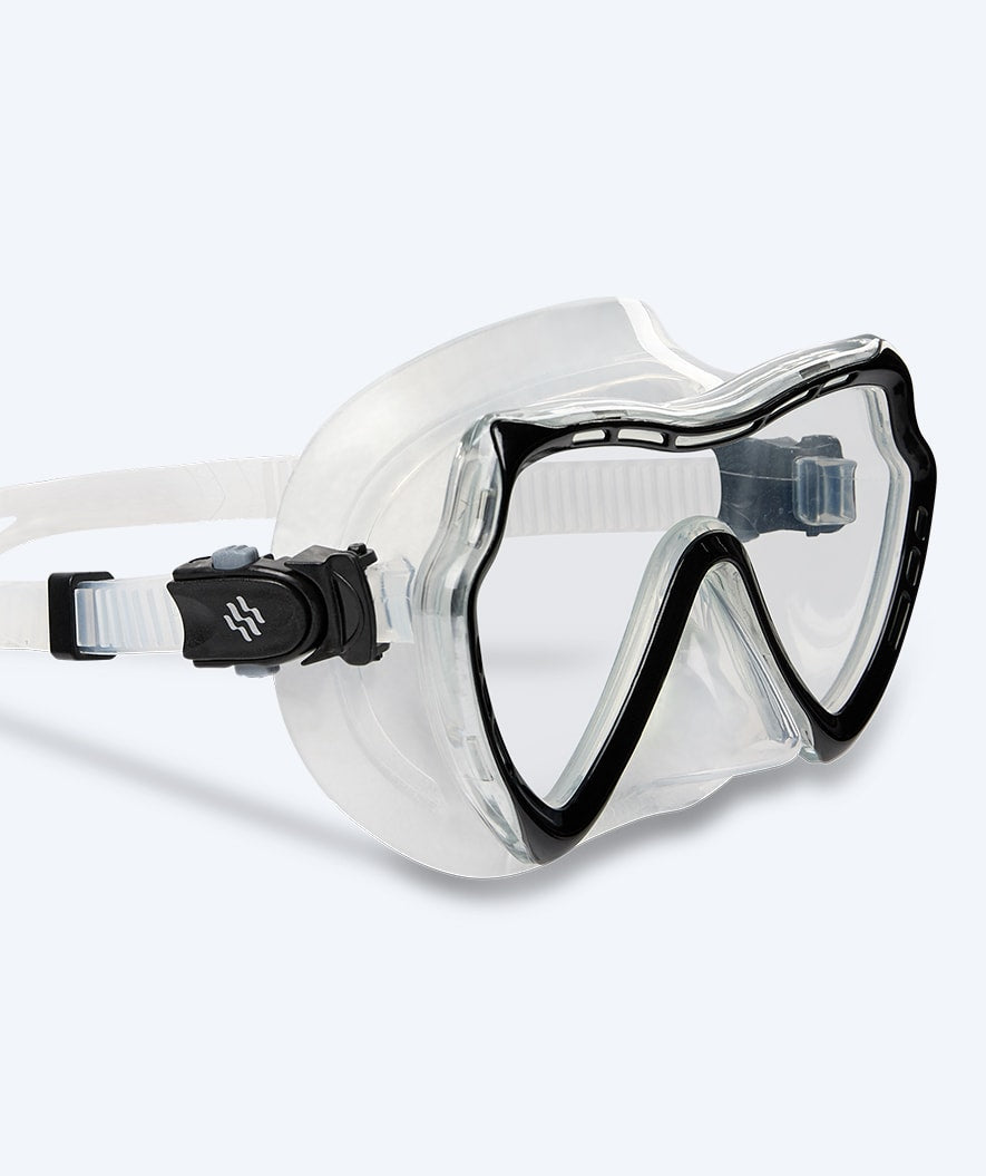 Watery diving mask for adults (from 15 years) - Nebula - Black