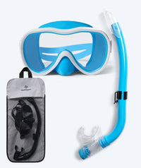 Watery Combo snorkel set for junior (8-15) - Odine - Blue/White