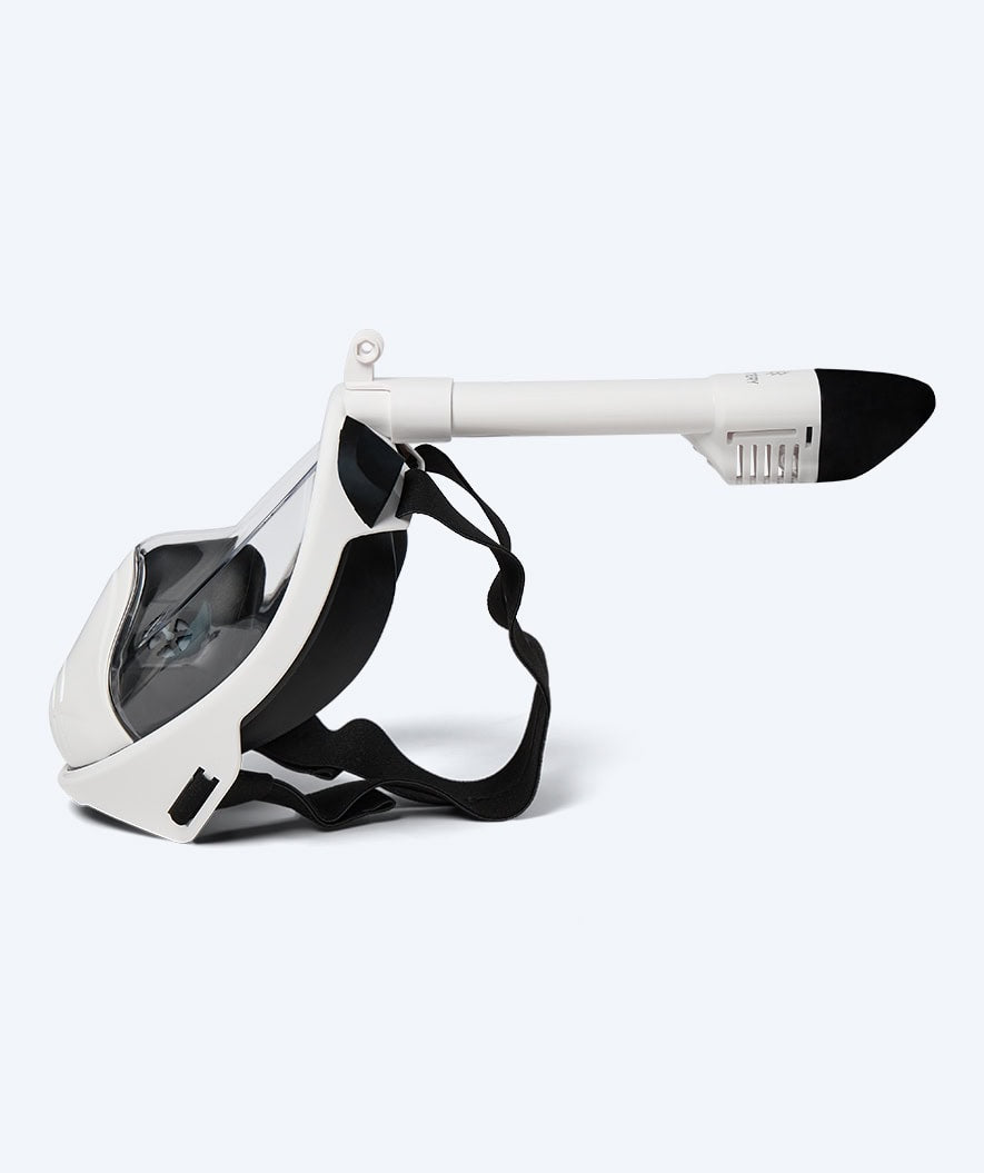 Watery full face diving mask for adults - Oxygen - White/black