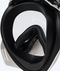 Watery full face diving mask for adults - Oxygen - White/black
