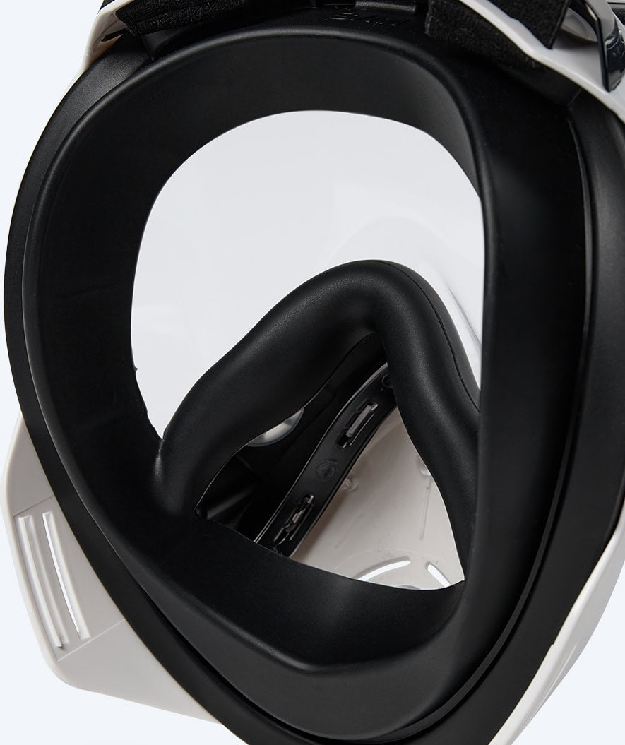 Watery full face diving mask for adults - Oxygen - White/black