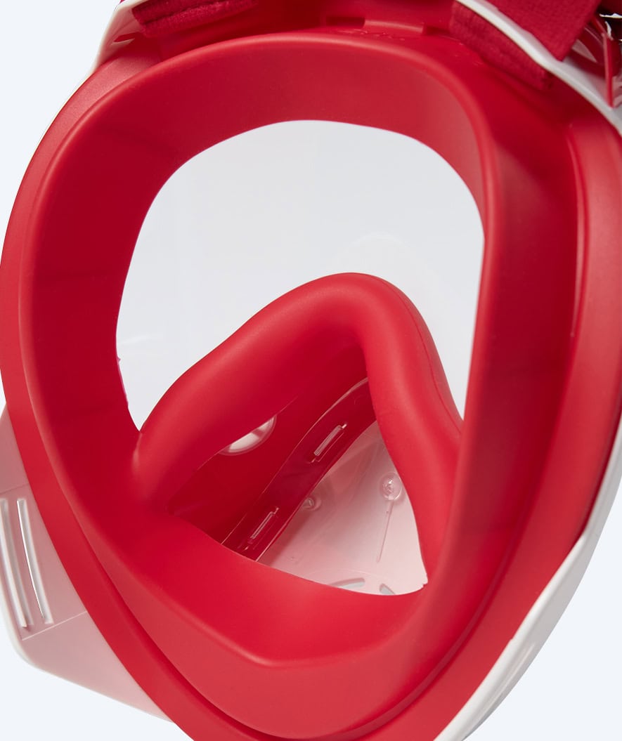 Watery full face diving mask for kids - Oxygen - White/red