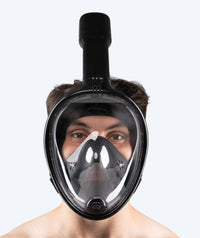 Watery full face diving mask for adults - Oxygen - Black