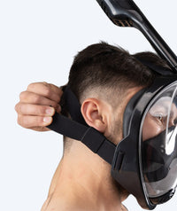 Watery full face diving mask for adults - Oxygen - Black