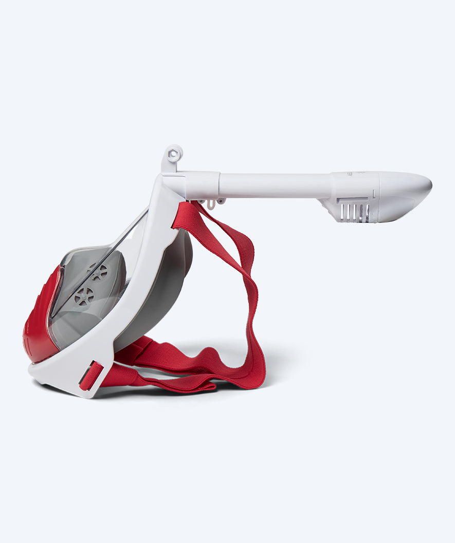 Watery full face diving mask for kids - Oxygen - White/red