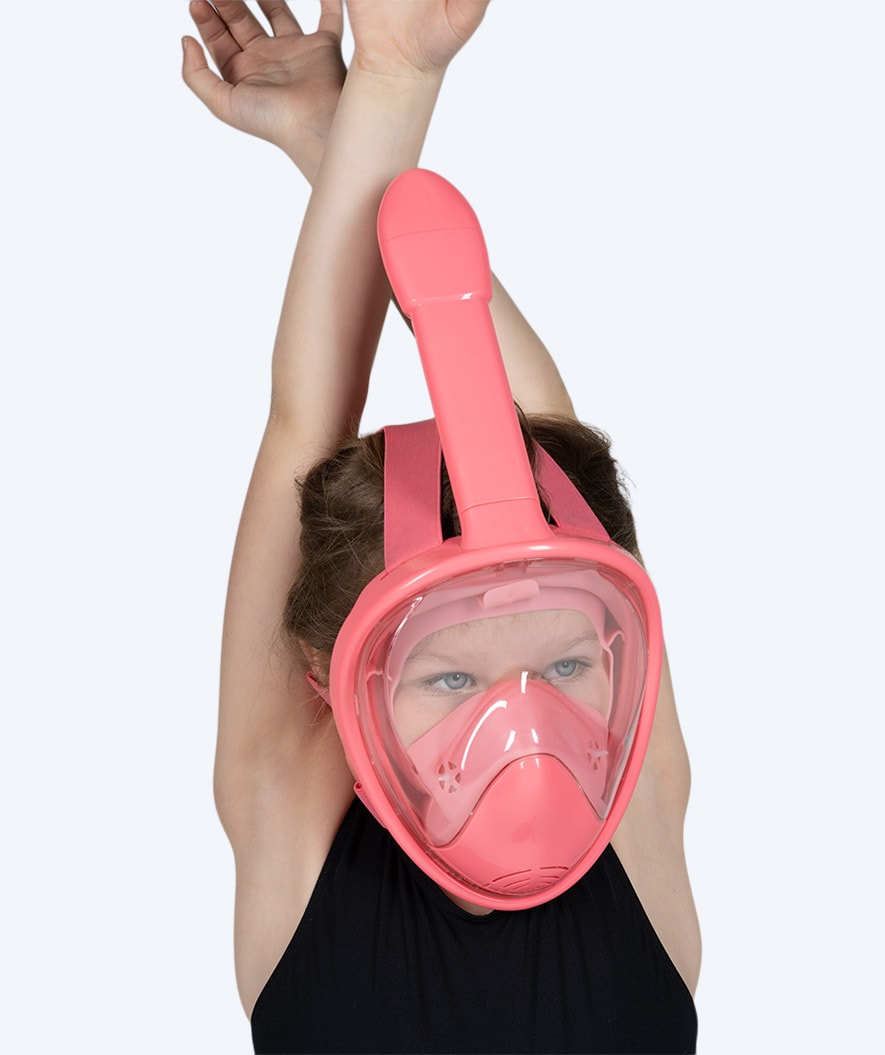 Watery full face diving mask for kids - Oxygen - Atlantic Pink