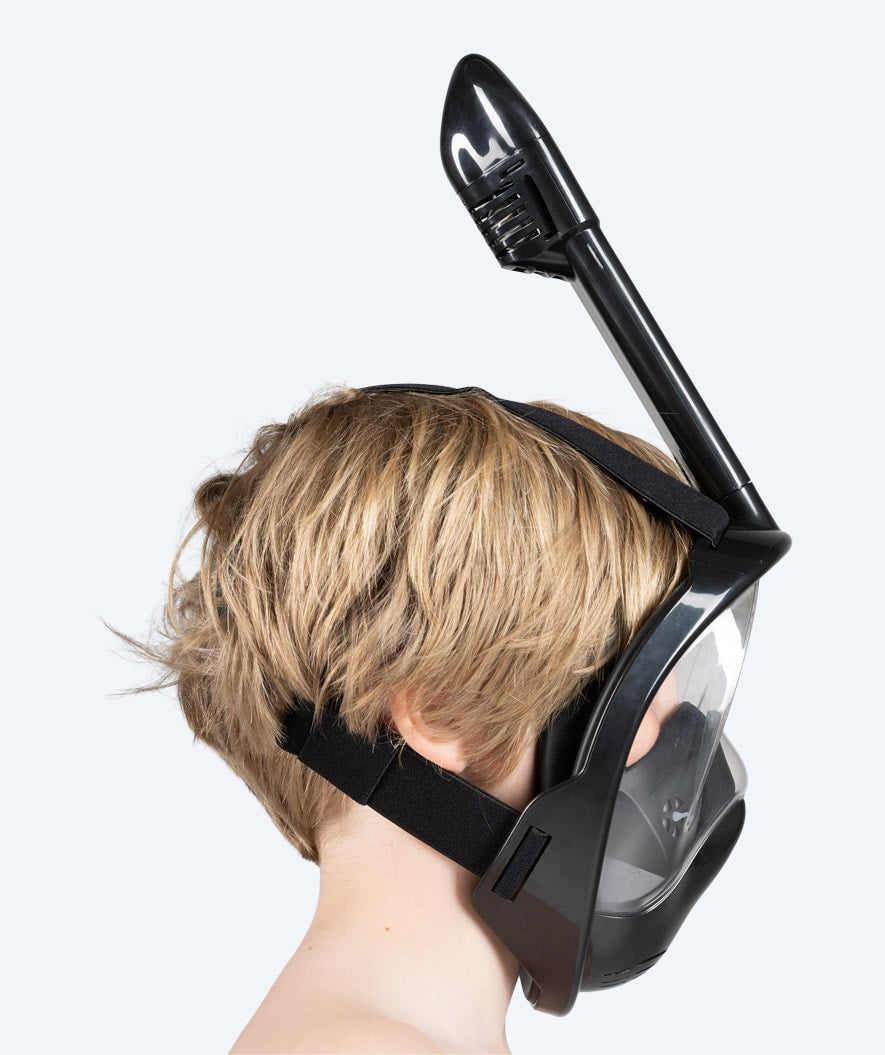 Watery full face diving mask for kids - Oxygen - Black