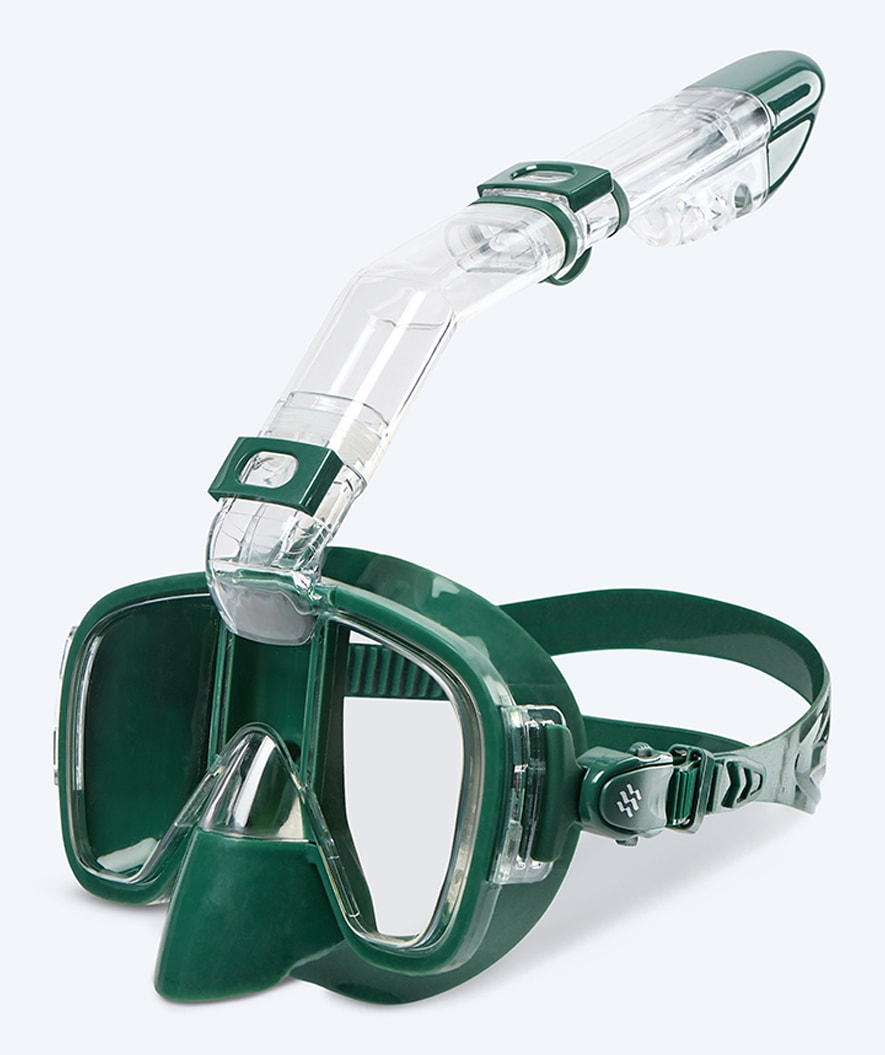Watery snorkel set for adults - Fisher/Pearl - Blue/dark green