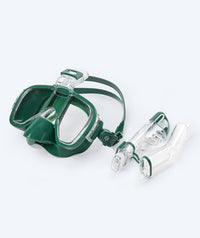Watery full face diving mask for adults - Pearl - Dark green