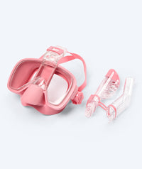 Watery full face diving mask for adults - Pearl - Pink