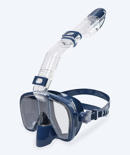 Watery full face diving mask for kids - Pearl - Dark blue