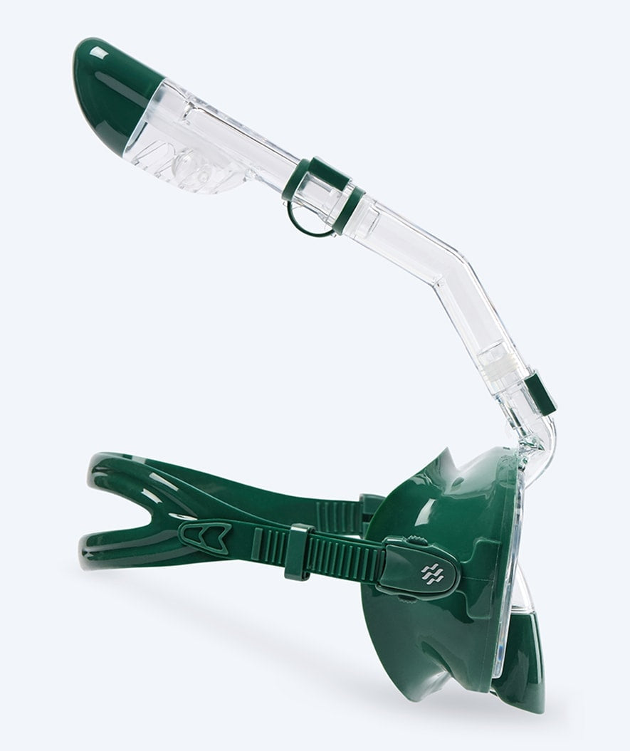 Watery full face snorkel mask for kids - Pearl - Dark green