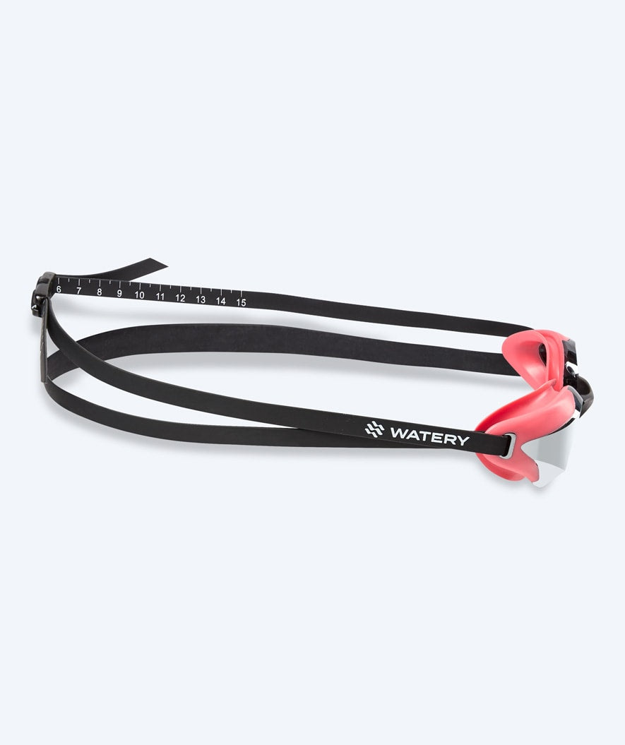 Watery Elite swim goggles - Poseidon Ultra Mirror - Pink/silver