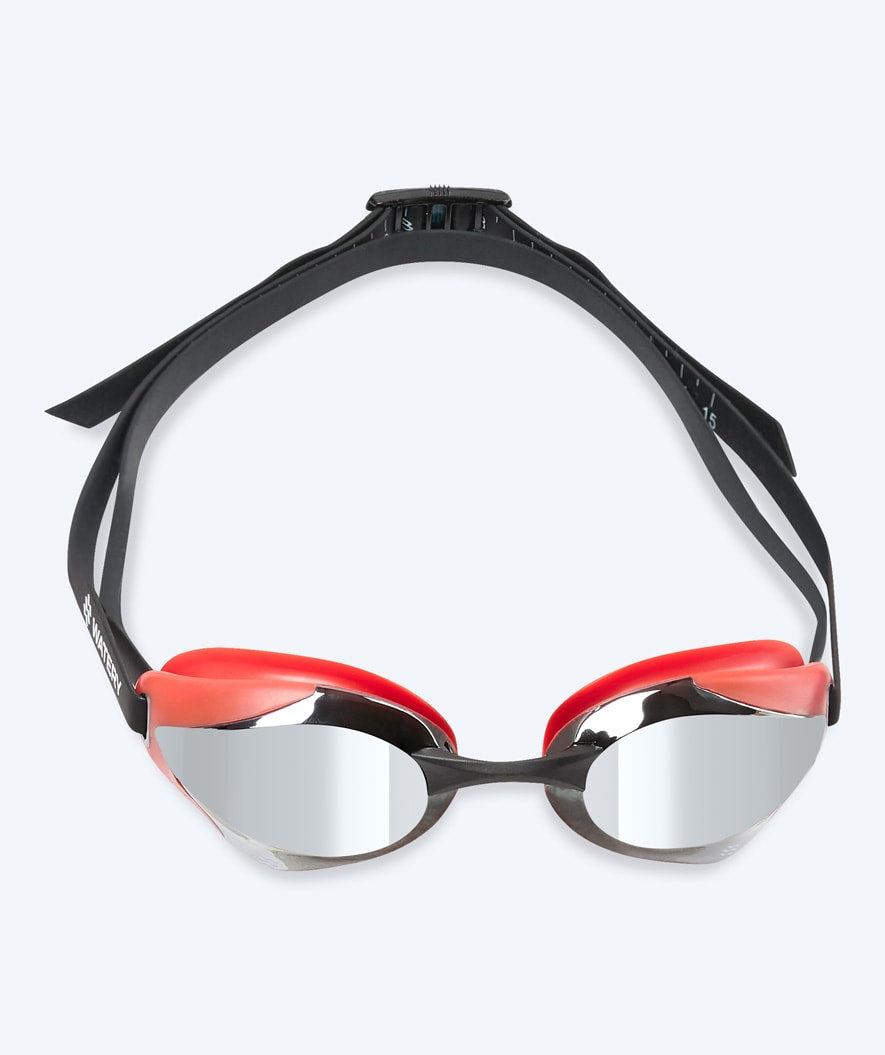 Watery Elite swim goggles - Poseidon Ultra Mirror - Red/silver