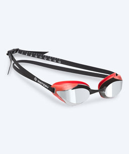 Watery Elite swim goggles - Poseidon Ultra Mirror - Red/silver