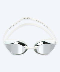 Watery Elite swim goggles - Poseidon Ultra Mirror - White/silver