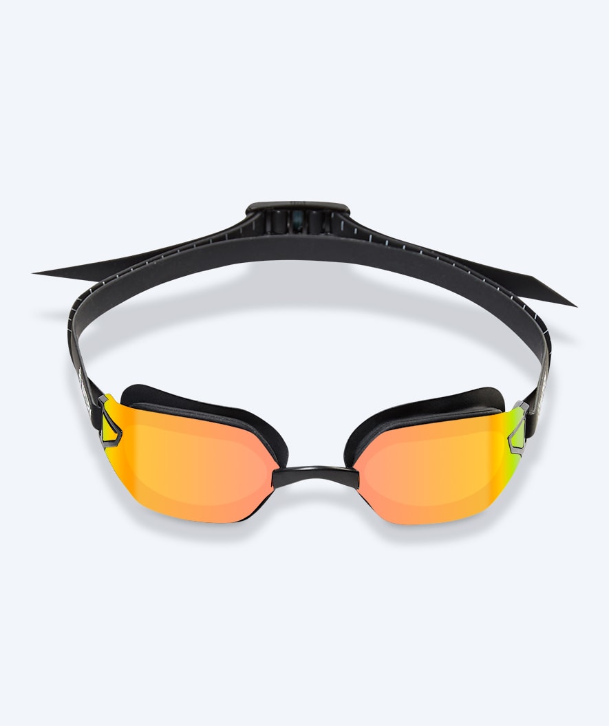 Watery racing swimming goggles for kids - Power Lane - Black/gold