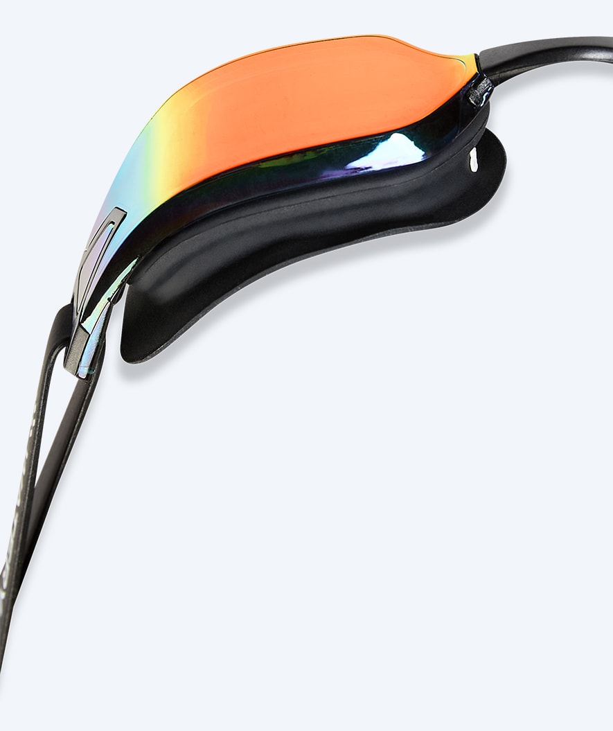 Watery racing swimming goggles for kids - Power Lane - Black/gold