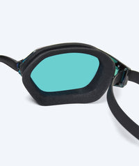 Watery racing swimming goggles for kids - Power Lane - Black/gold