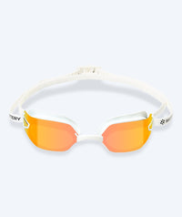 Watery racing swimming goggles for kids - Power Lane - White/gold