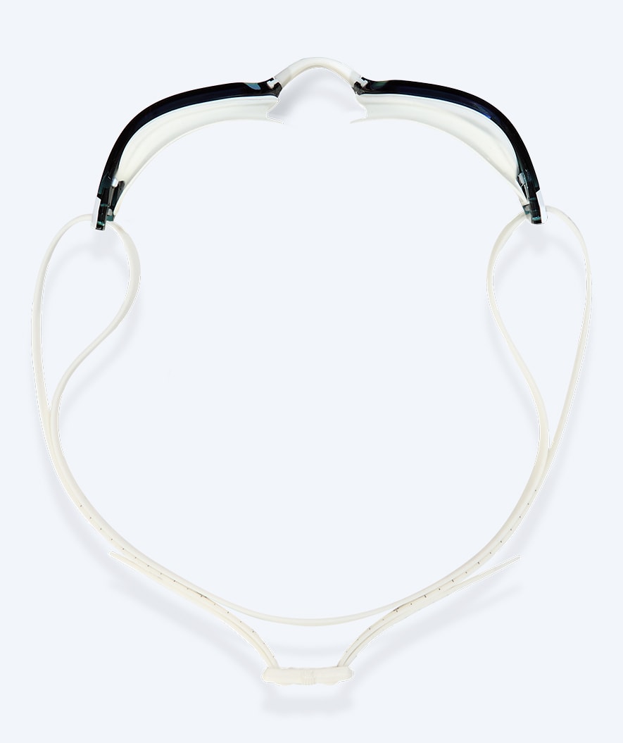 Watery competition swim goggles for kids - Power Lane - White/gold