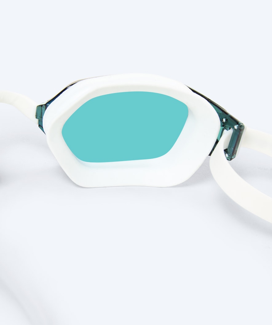 Watery racing swimming goggles for kids - Power Lane - White/gold