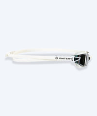 Watery competition swim goggles for kids - Power Lane - White/silver