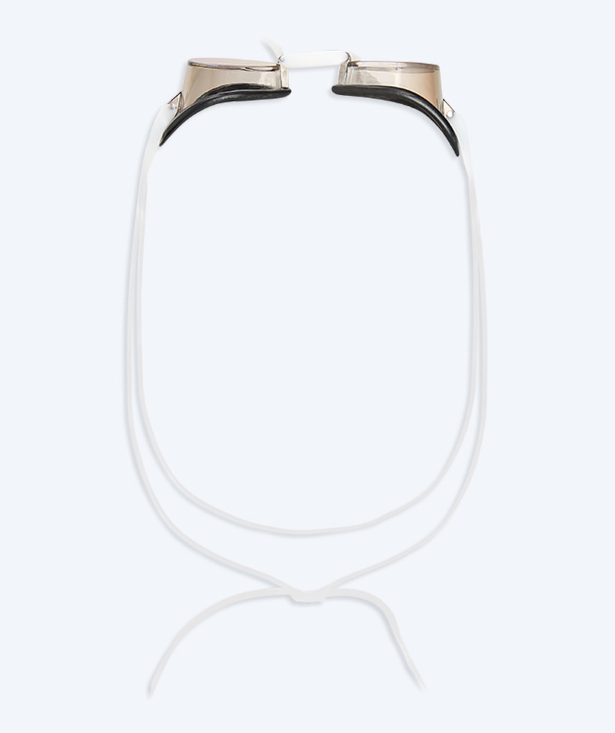 Watery swim goggles - Proflex Swedish Mirror - White/gold