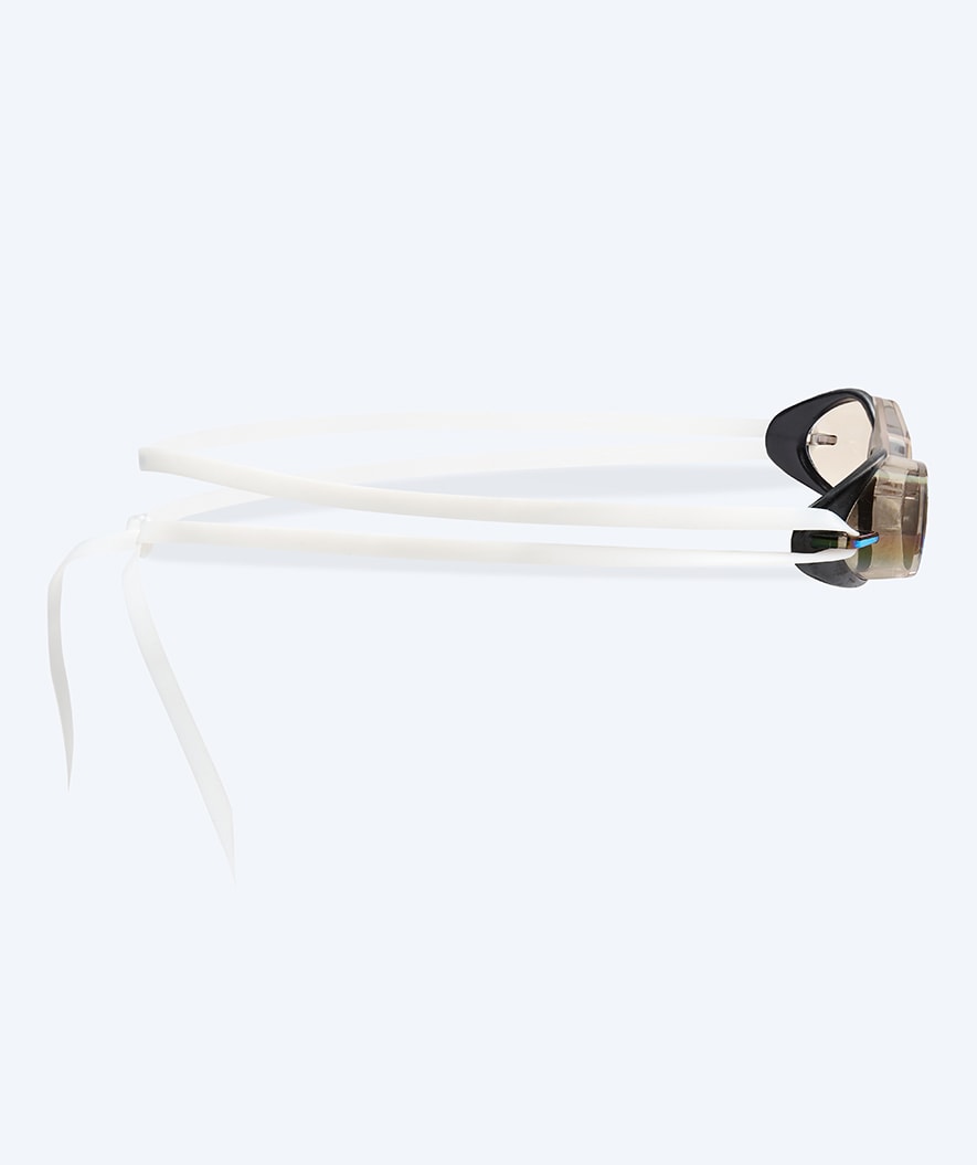 Watery swimming goggles - Proflex Swedish Mirror - White/gold