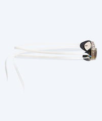 Watery swim goggles - Proflex Swedish Mirror - White/gold
