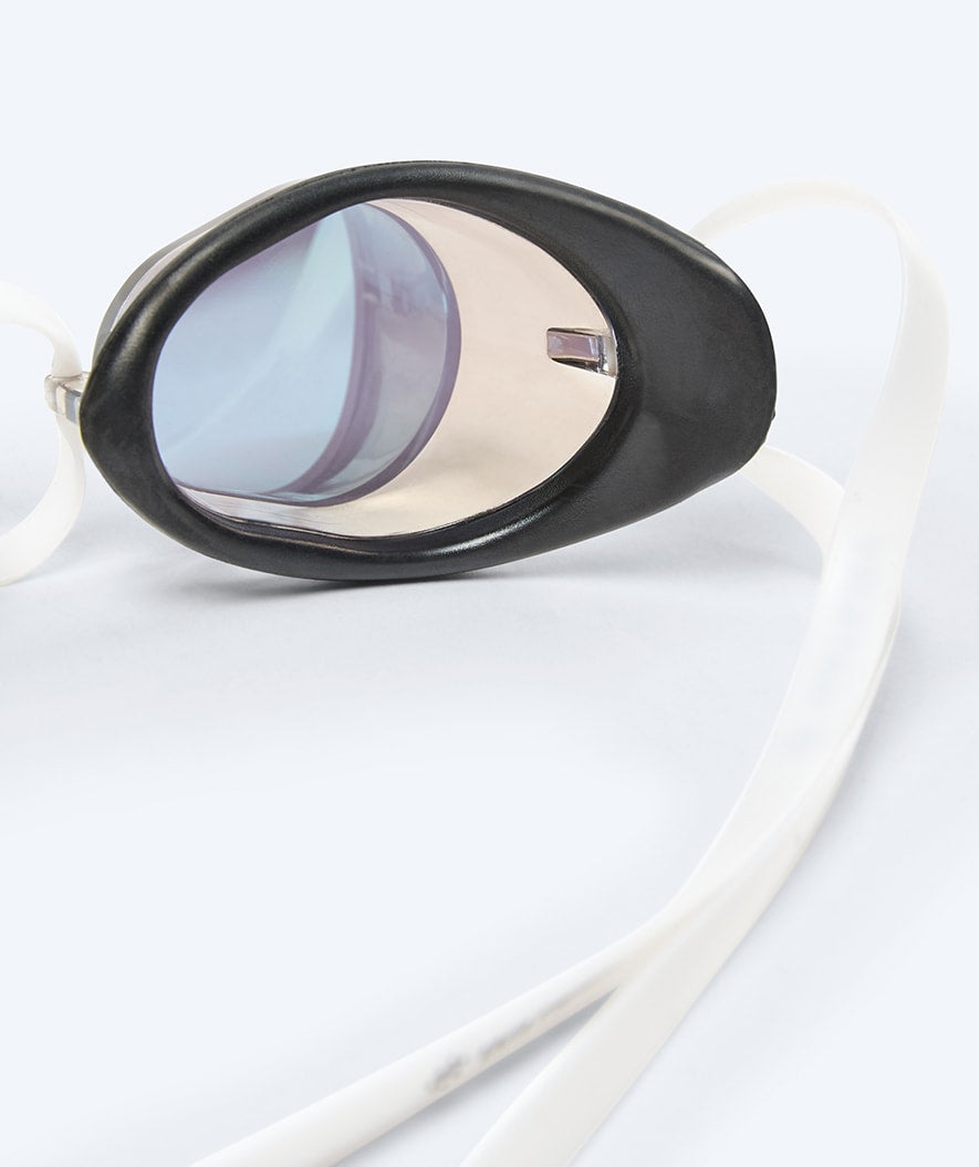 Watery swimming goggles - Proflex Swedish Mirror - White/gold