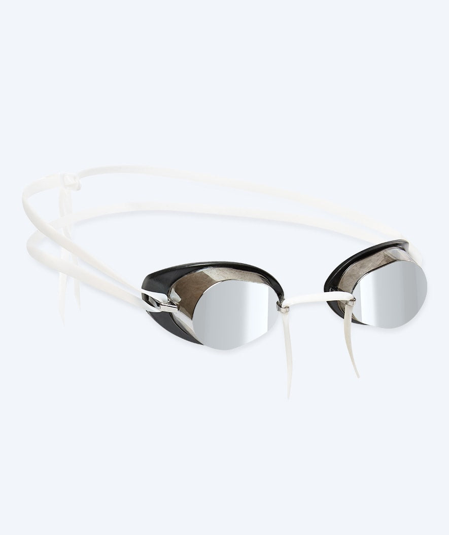 Watery swimming goggles - Proflex Swedish Mirror - White/silver