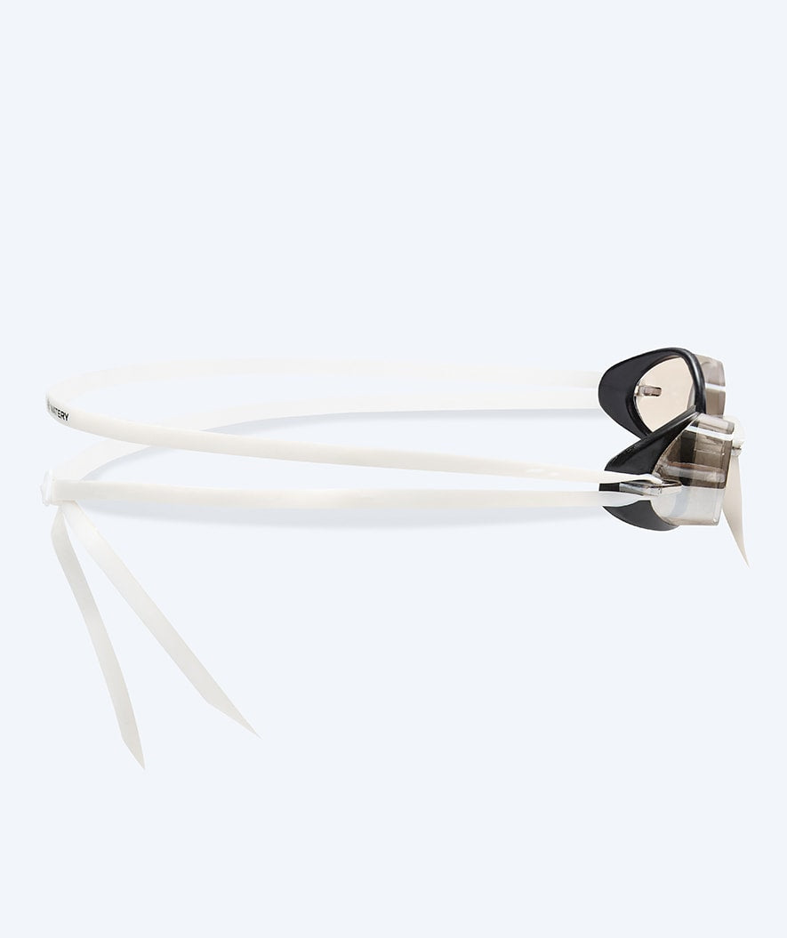 Watery swim goggles - Proflex Swedish Mirror - White/silver