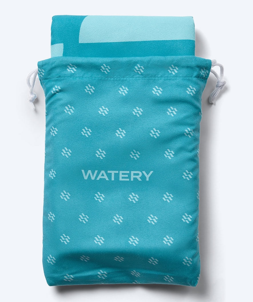 Watery microfiber towel (175 x 110 cm) - Rafferty - Ocean Blue