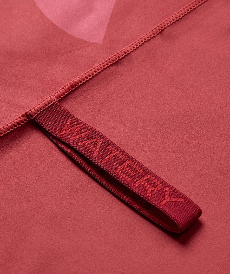 Watery microfiber towel (175 x 110 cm) - Rafferty - Red