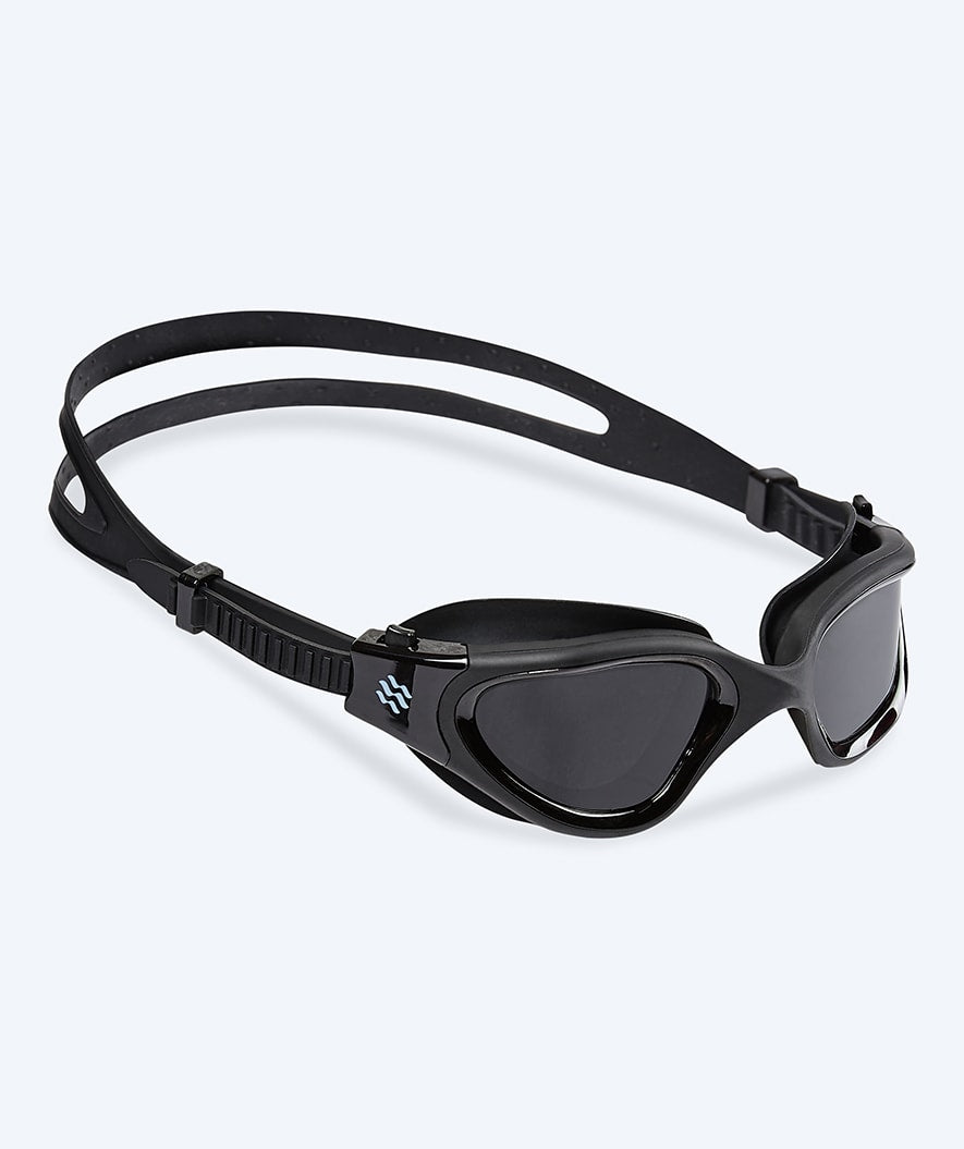Watery exercise swim goggles - Raven Active - Black (Smoke lens)